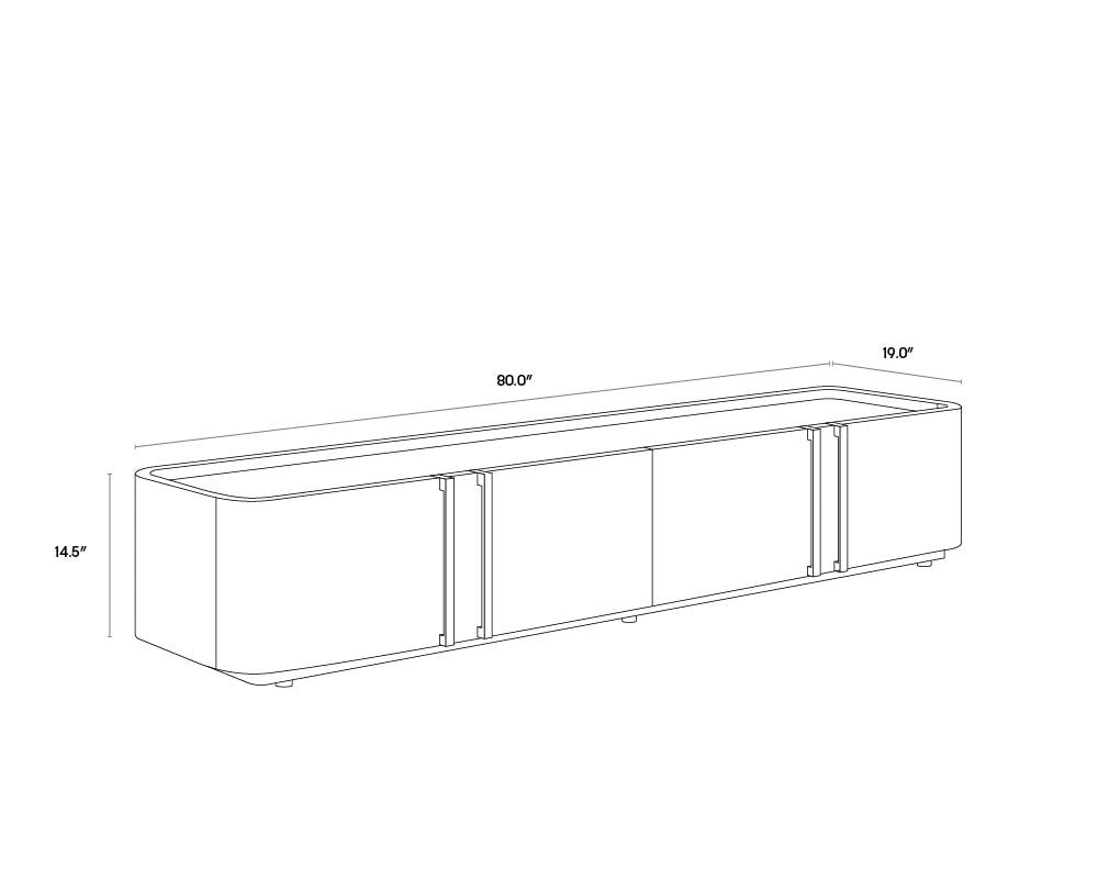 Sunpan Jamille Storage Cabinet Cream