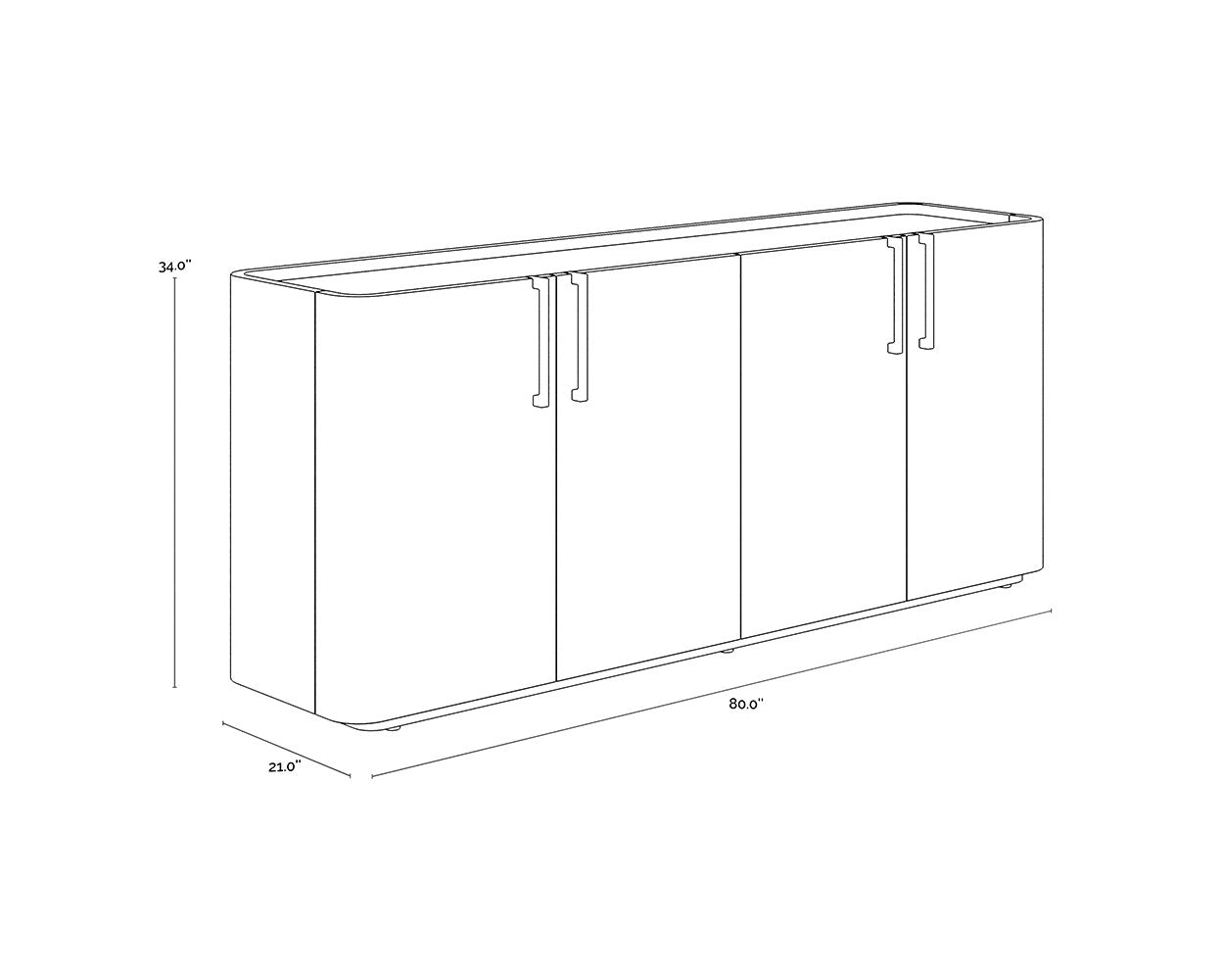 Sunpan Jamille Sideboard Cream