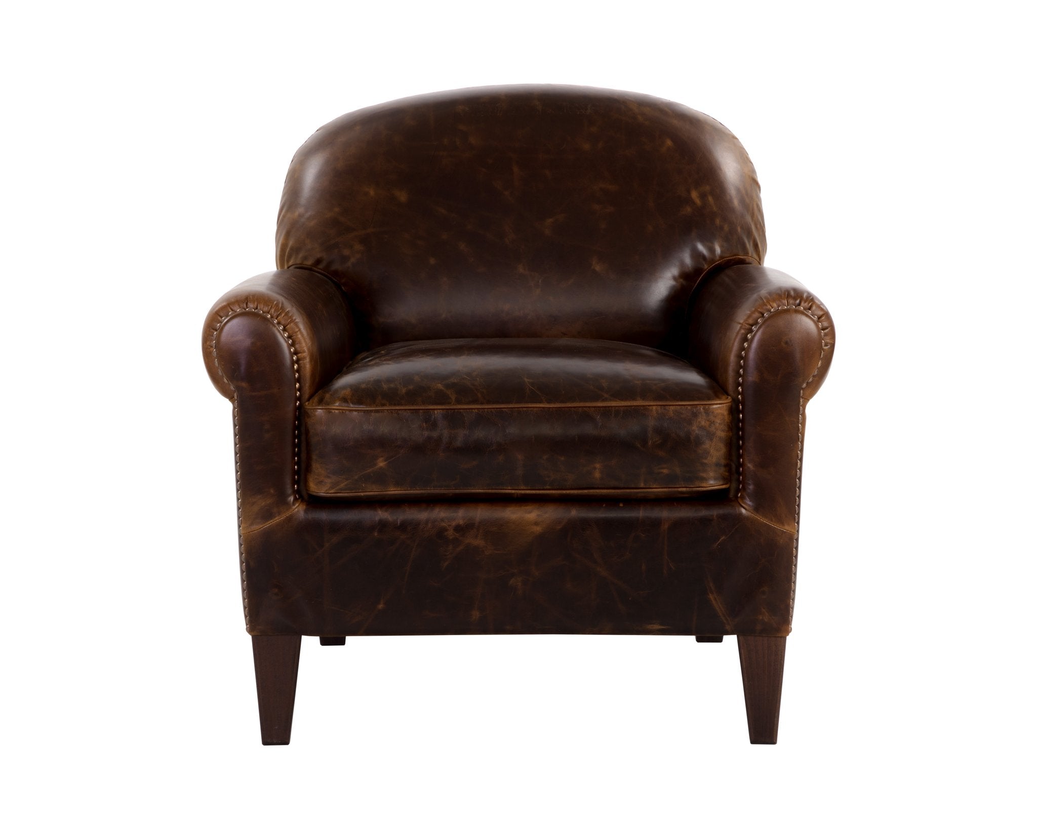 Sunpan Bastoni Lounge Chair Chocolate Leather