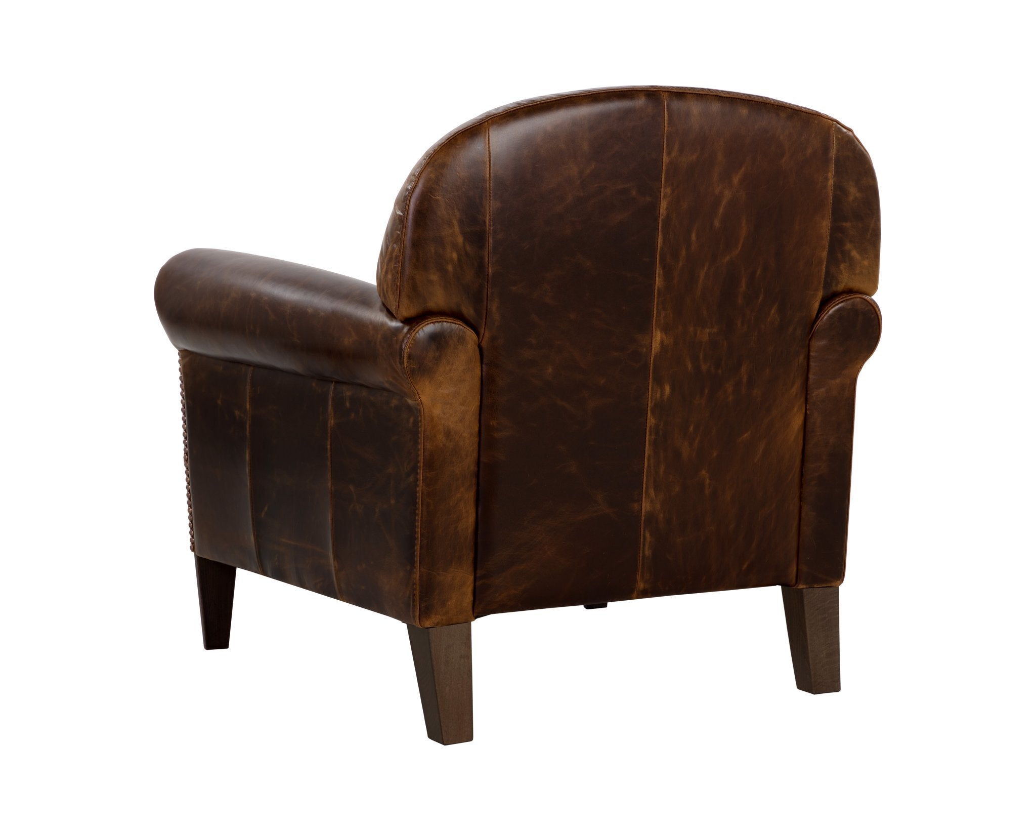 Sunpan Bastoni Lounge Chair Chocolate Leather