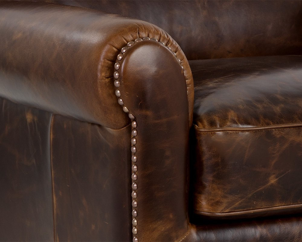 Sunpan Bastoni Lounge Chair Chocolate Leather