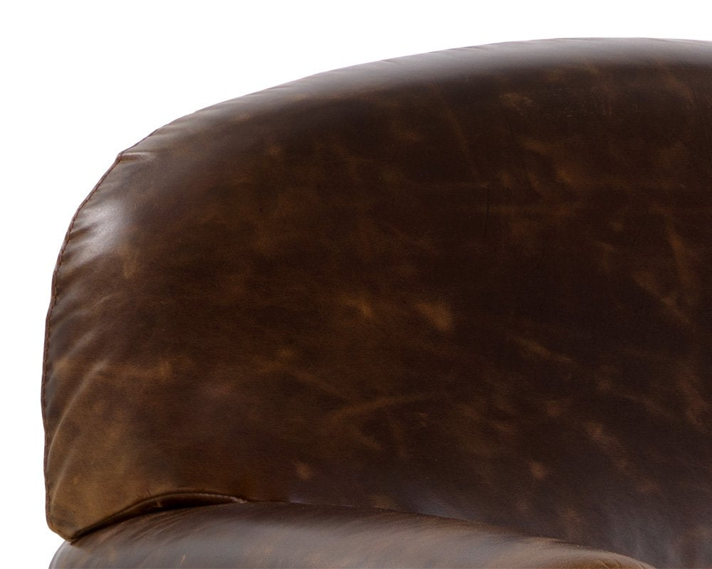 Sunpan Bastoni Lounge Chair Chocolate Leather
