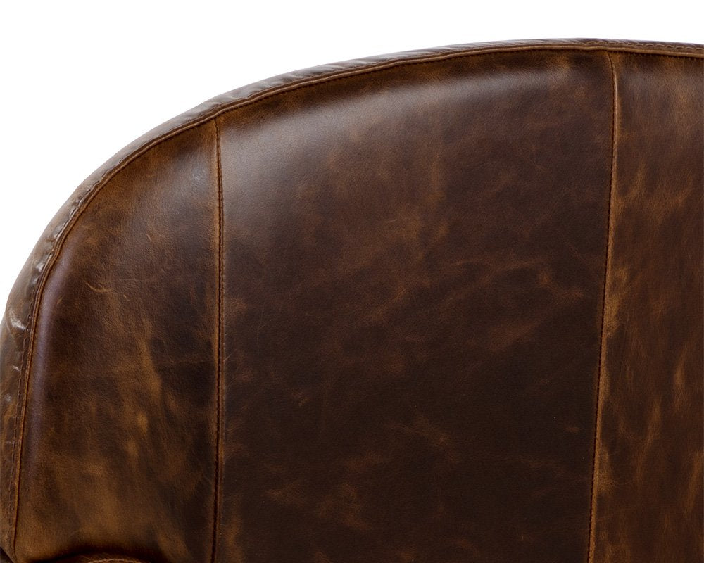 Sunpan Bastoni Lounge Chair Chocolate Leather