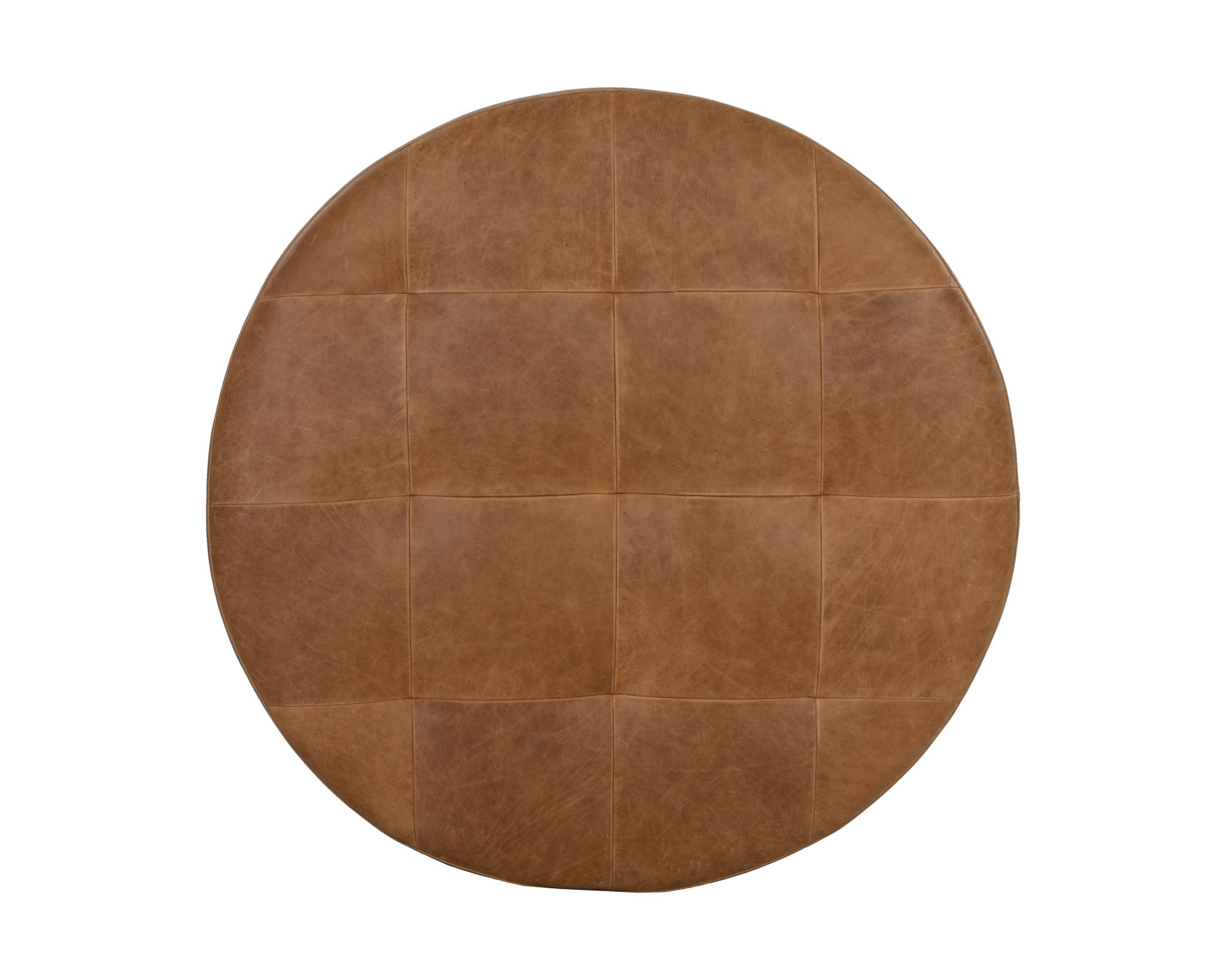 Sunpan Nilda Ottoman Camel Leather