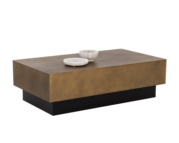 Sunpan Blakely Coffee Table Antique Brass