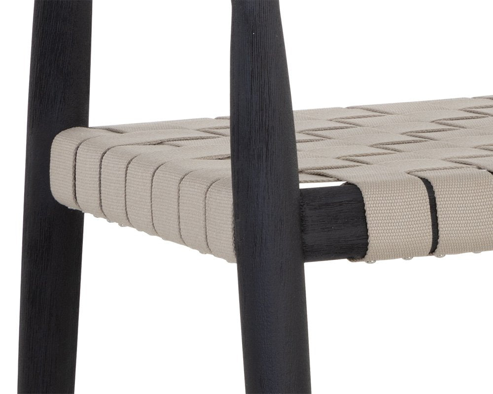 Sunpan Cayman Dining Armchair Charcoal
