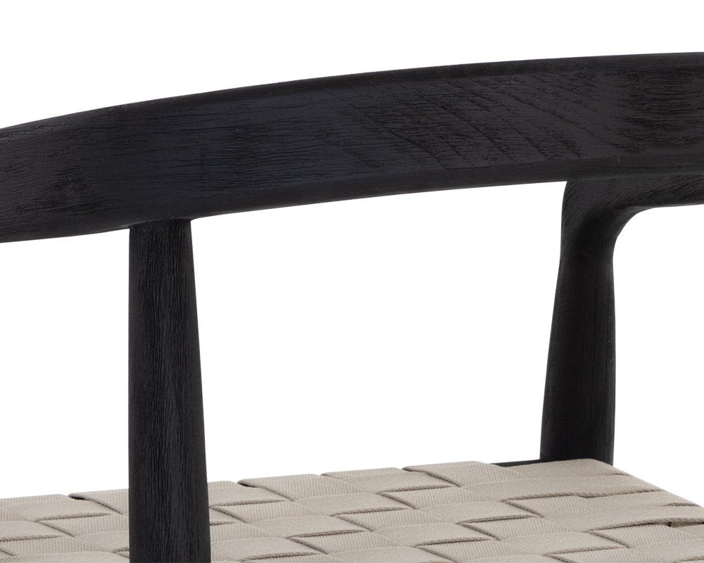 Sunpan Cayman Dining Armchair Charcoal
