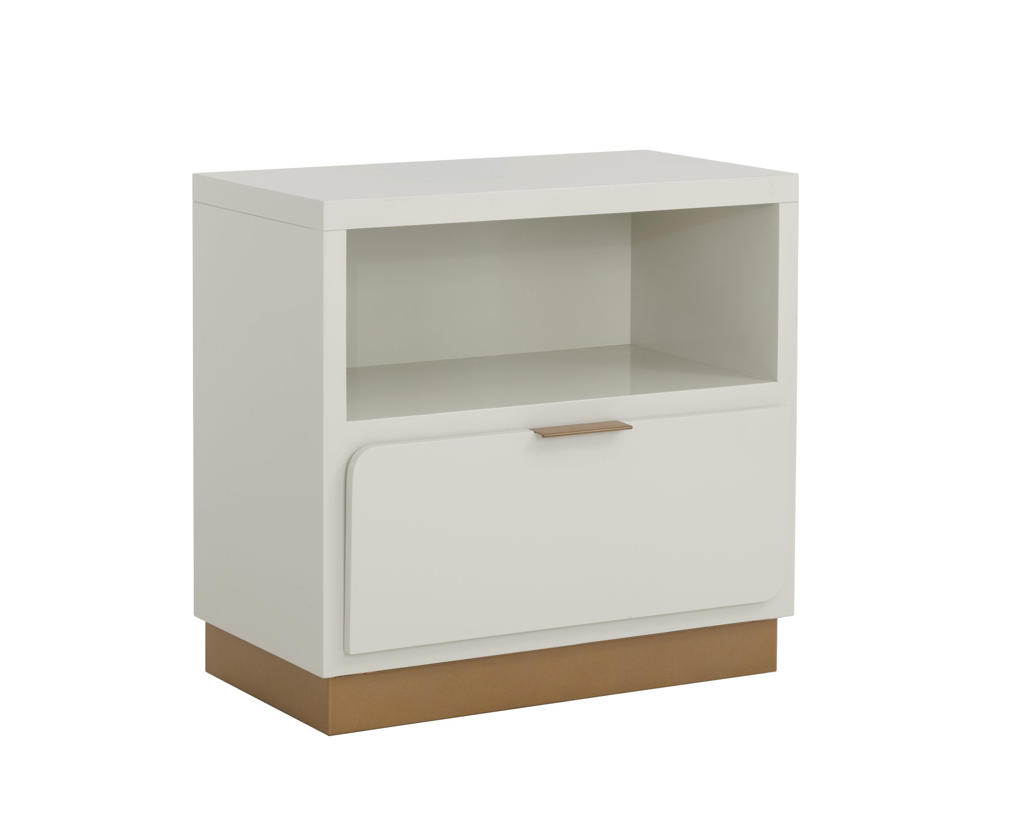 Sunpan Jenkins Nightstand High Gloss Cream