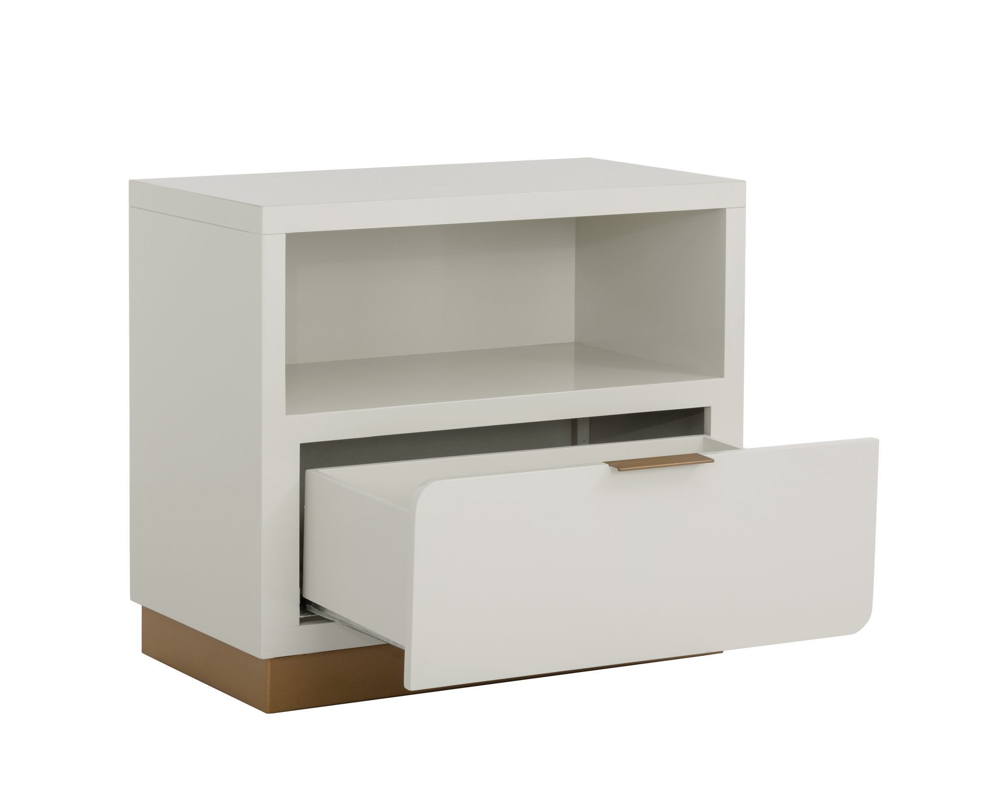 Sunpan Jenkins Nightstand High Gloss Cream