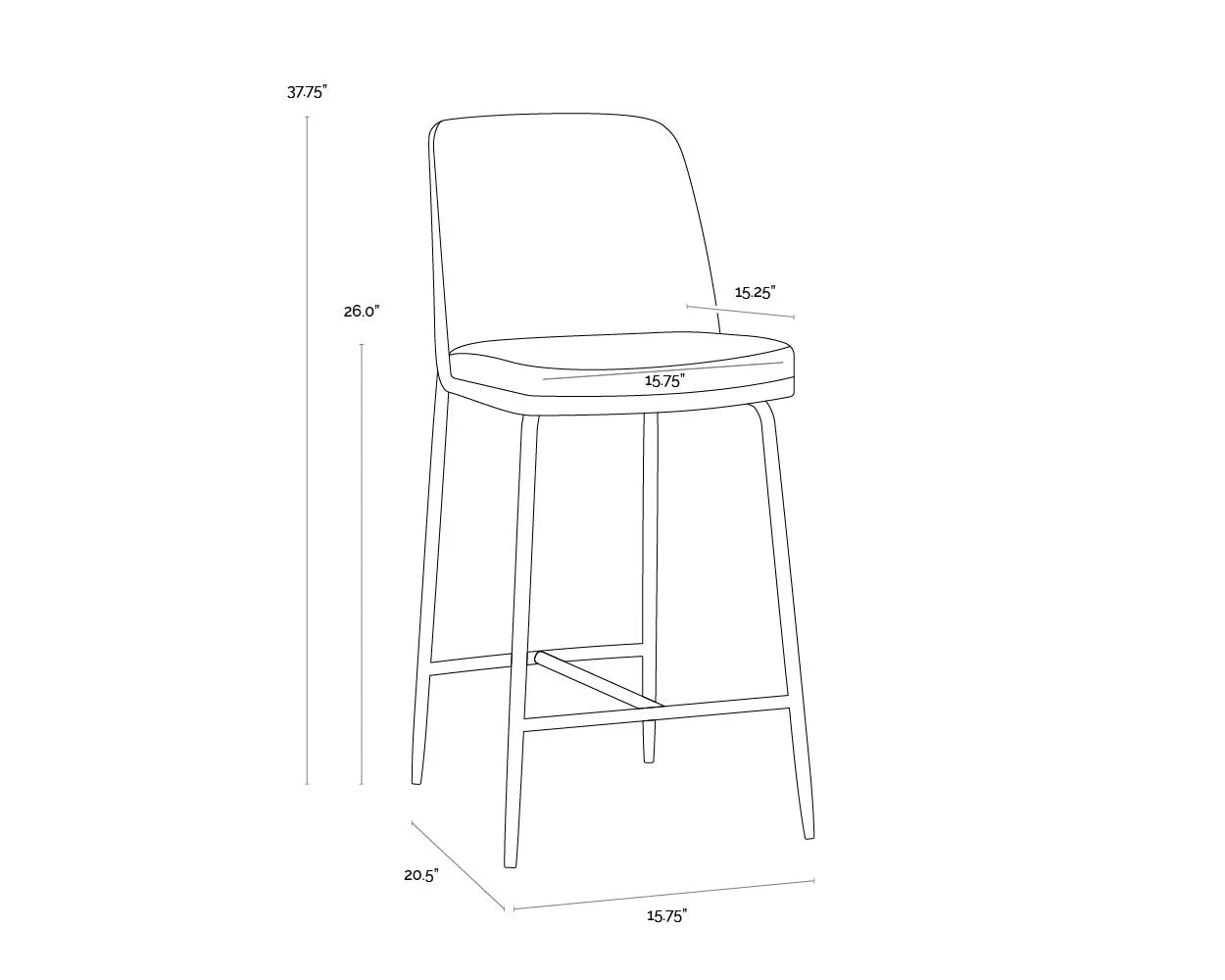 Sunpan Zeke Counter Stool