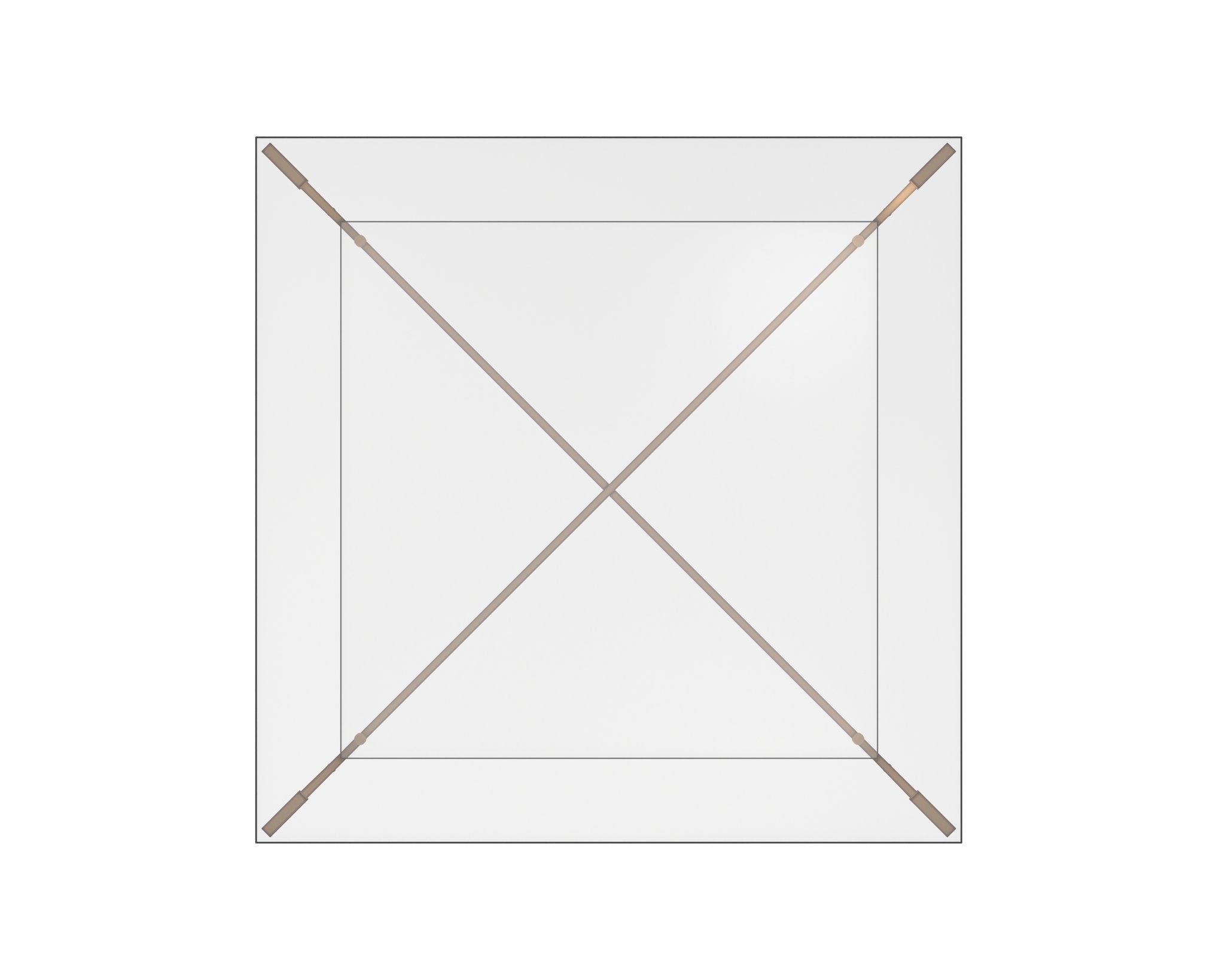 Sunpan Xavier Coffee Table Square Antique Brass