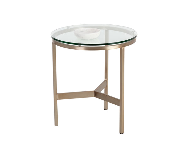 Sunpan Flato End Table Antique Brass