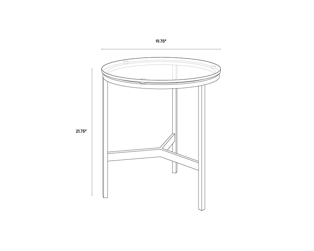 Sunpan Flato End Table Antique Brass