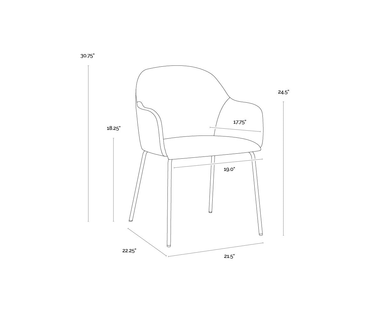 Sunpan Hensley Dining Armchair