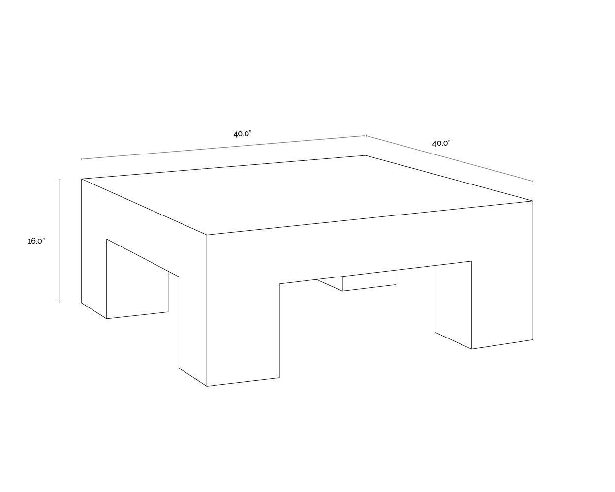 Sunpan Renley Coffee Table Black