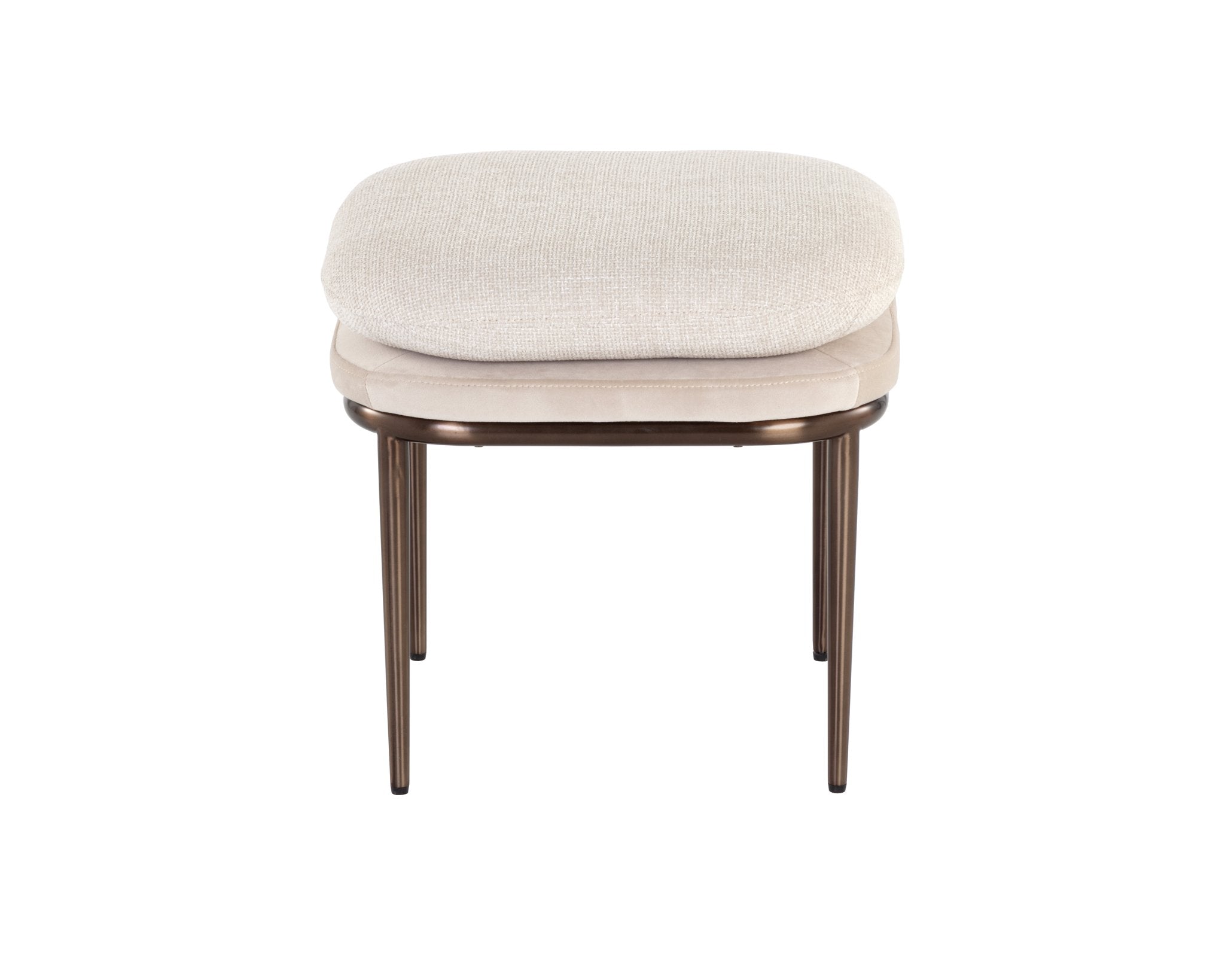 Sunpan Koffi Stool Dark Bronze Chacha Cream / Meg Taupe