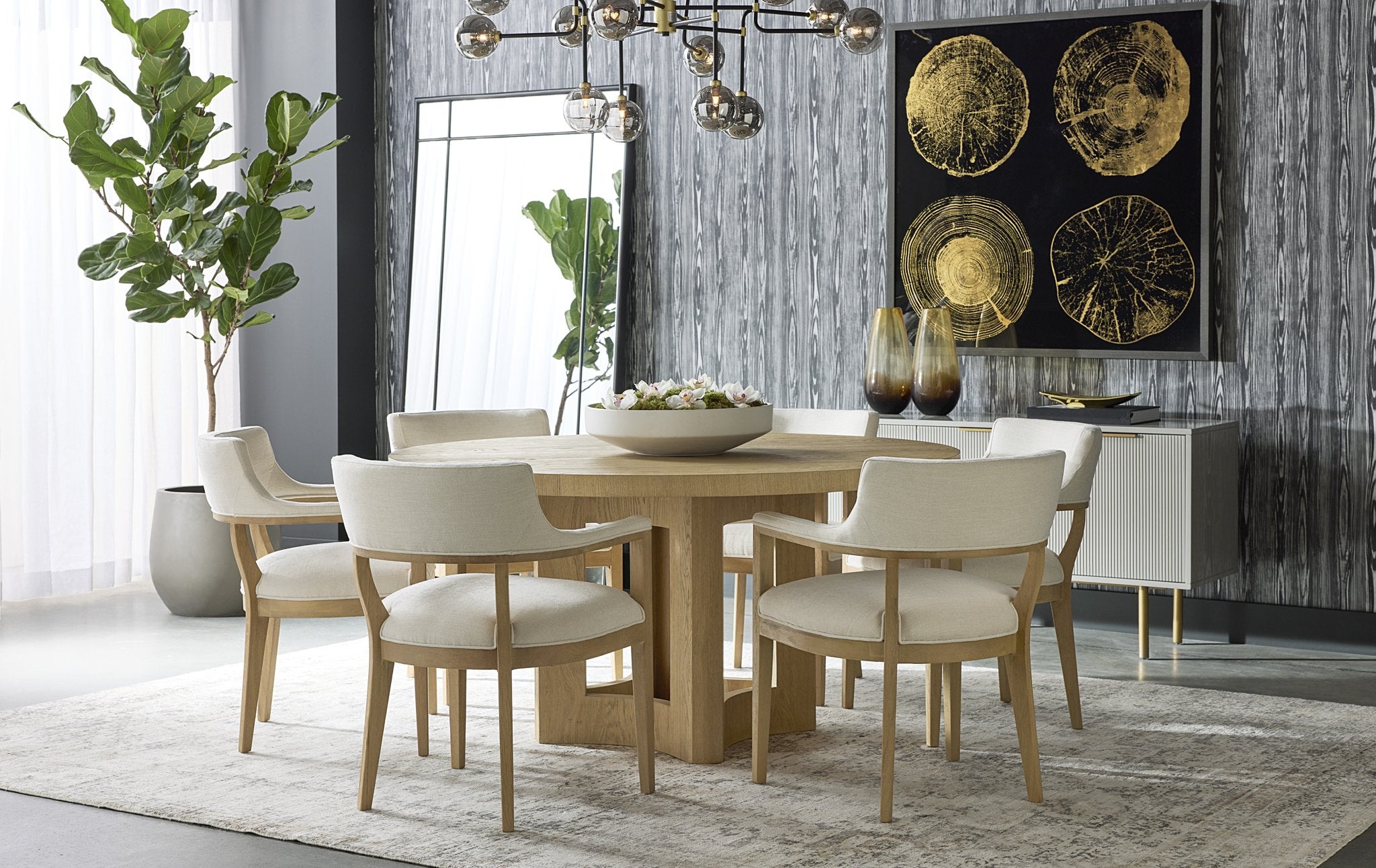 Sunpan Calathea Hand Tufted Rug Oatmeal