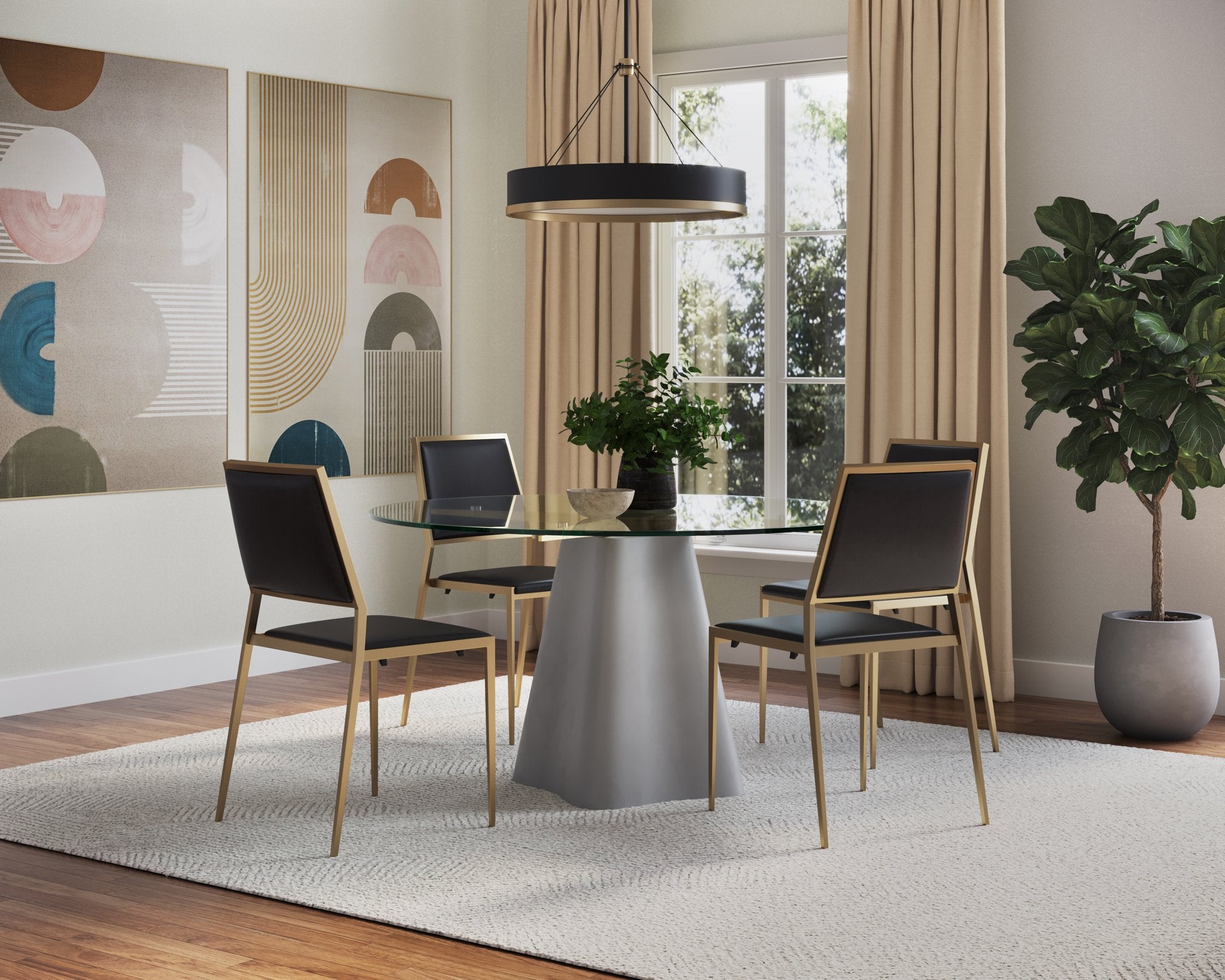 Sunpan Calathea Hand Tufted Rug Oatmeal