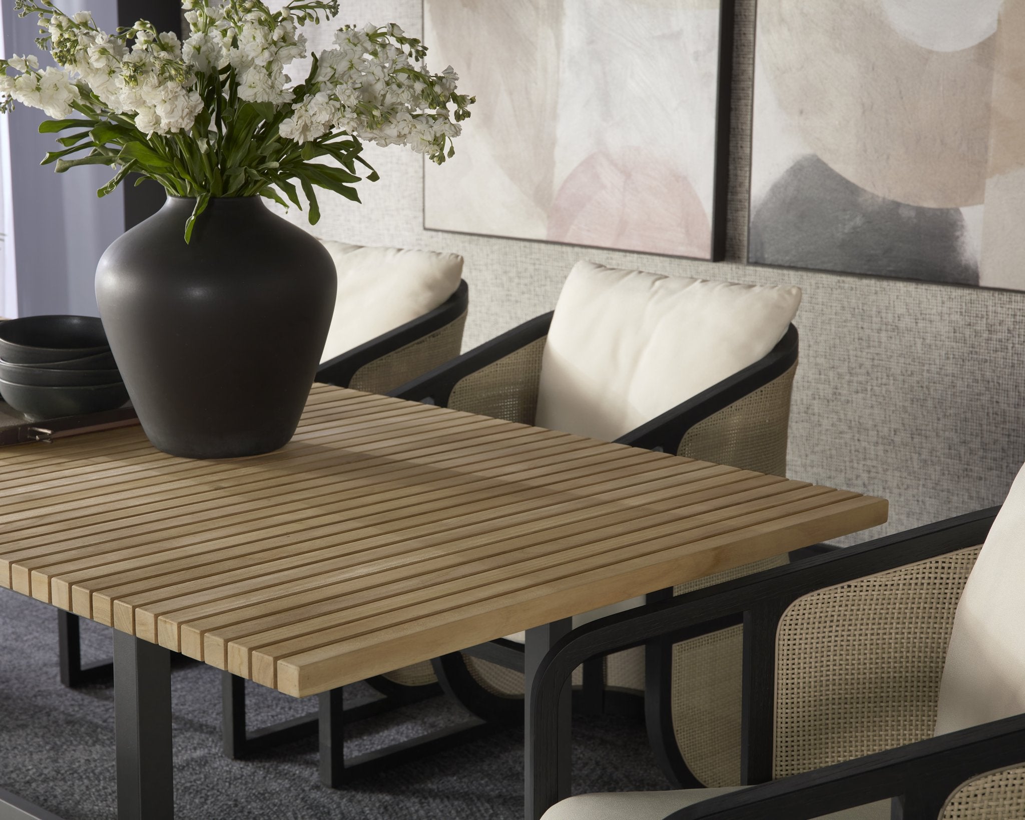 Sunpan Geneve Extension Dining Table Natural 83" To 107"