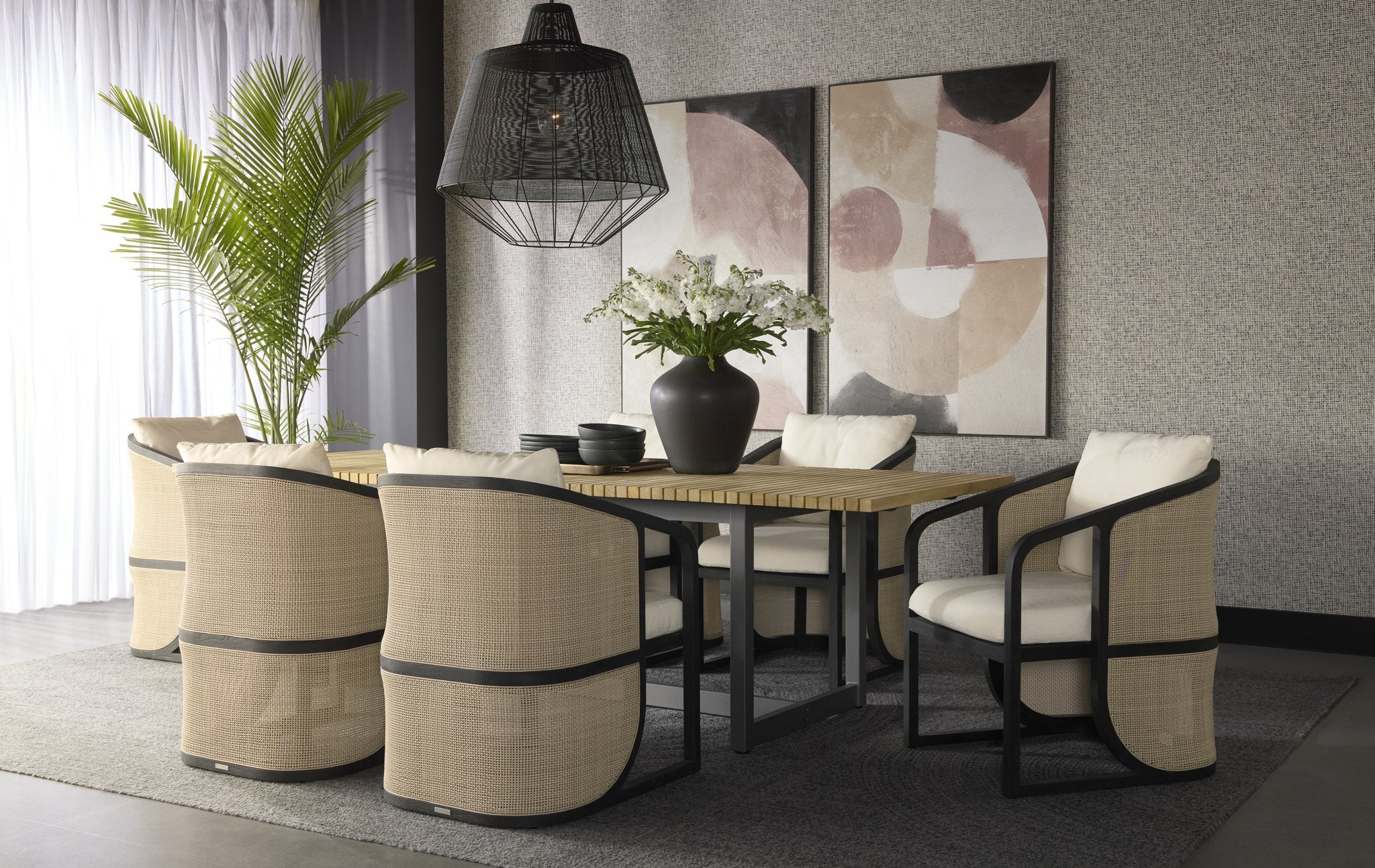 Sunpan Geneve Extension Dining Table Natural 83" To 107"