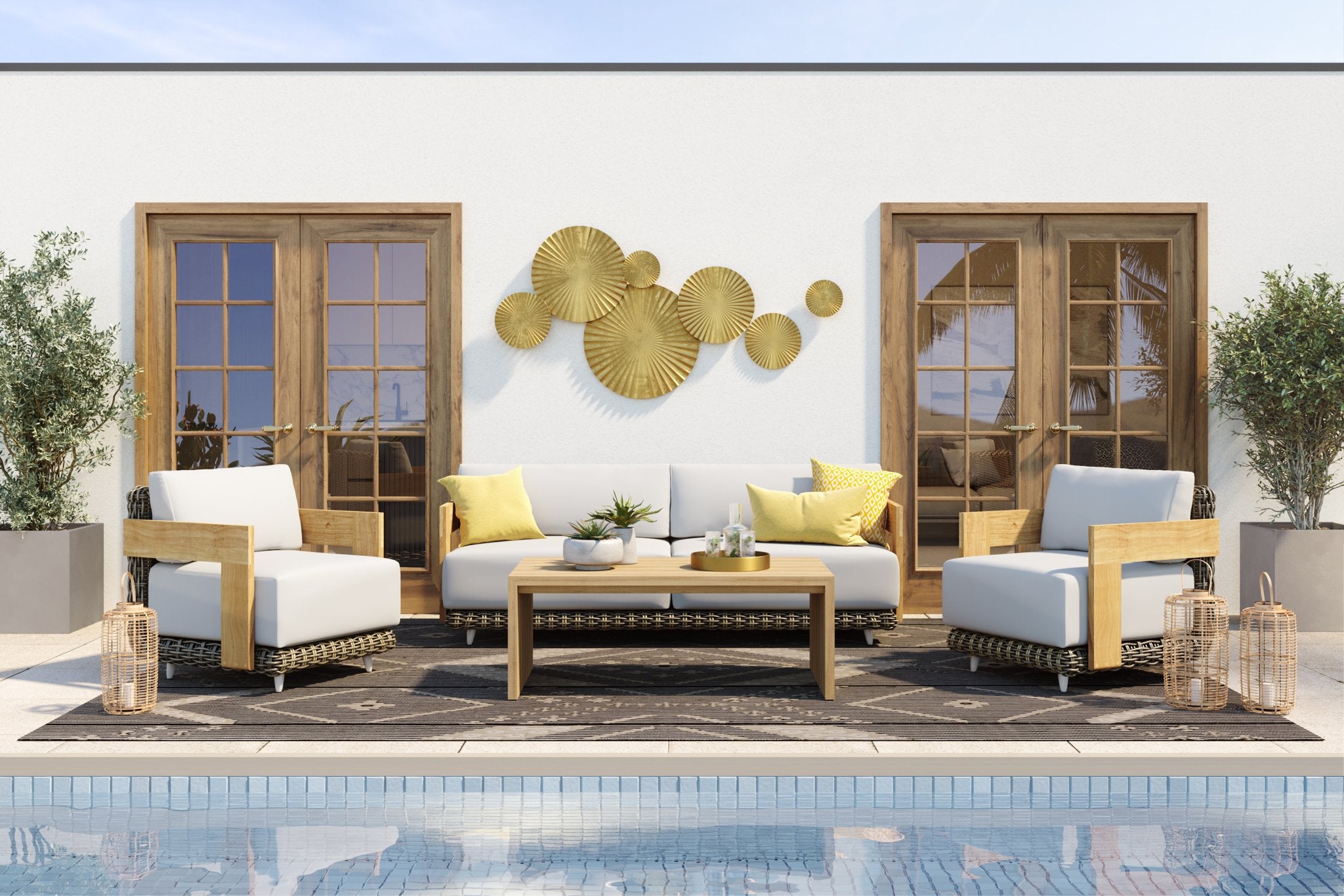 Sunpan Potenza Armchair Palazzo Cream