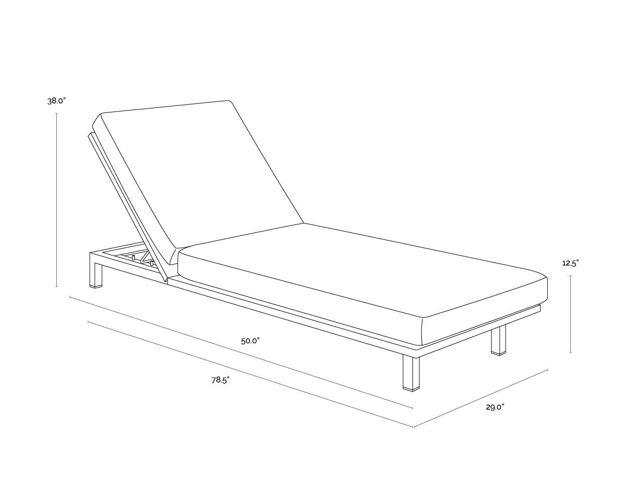 Sunpan Geneve Lounger Palazzo Cream