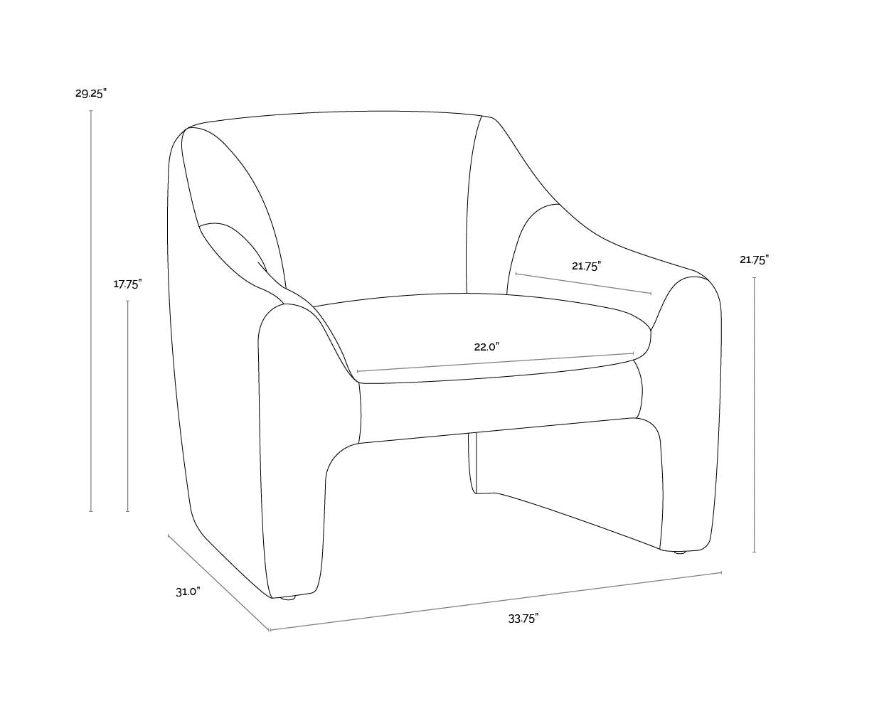 Sunpan Nevaeh Lounge Chair