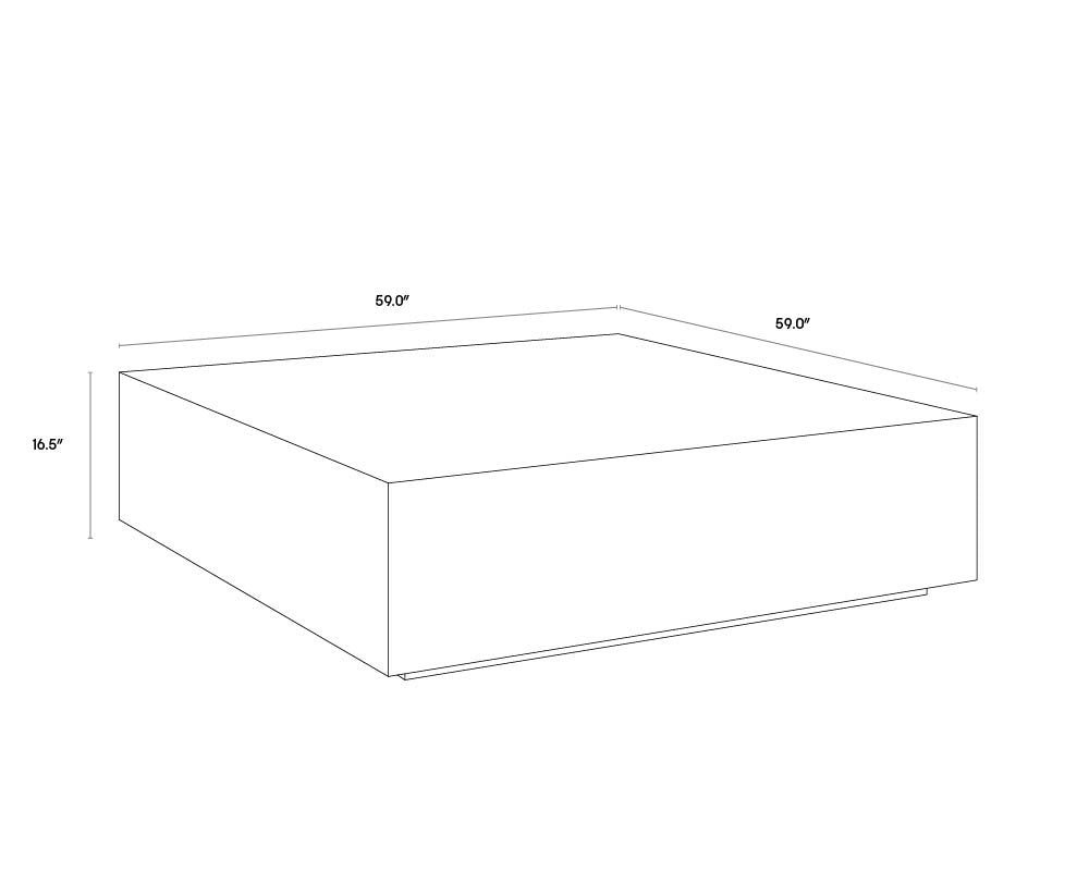 Sunpan Frezco Coffee Table Square Light Oak