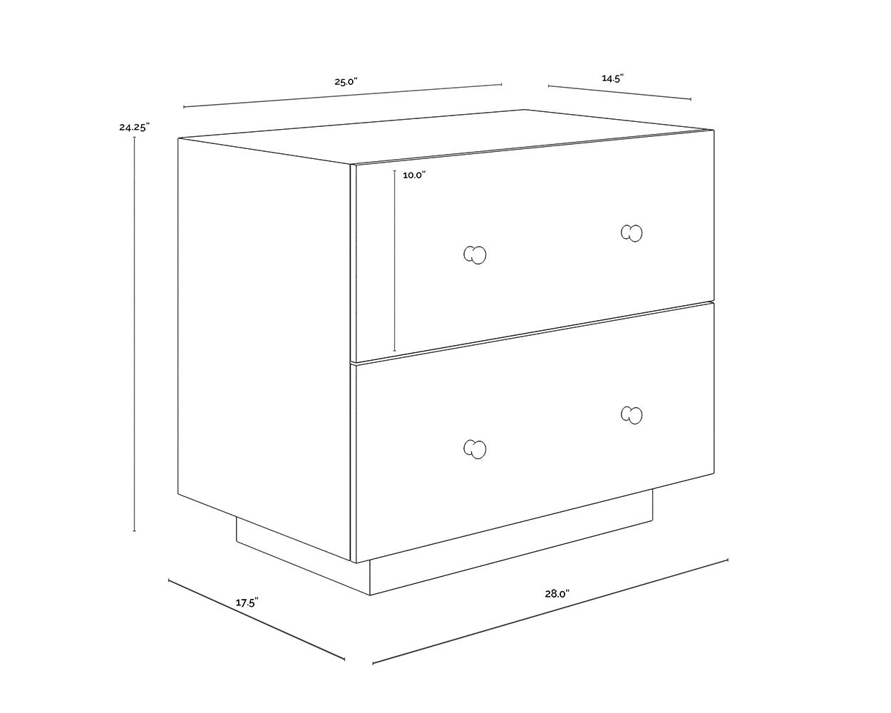 Sunpan Arlington Nightstand