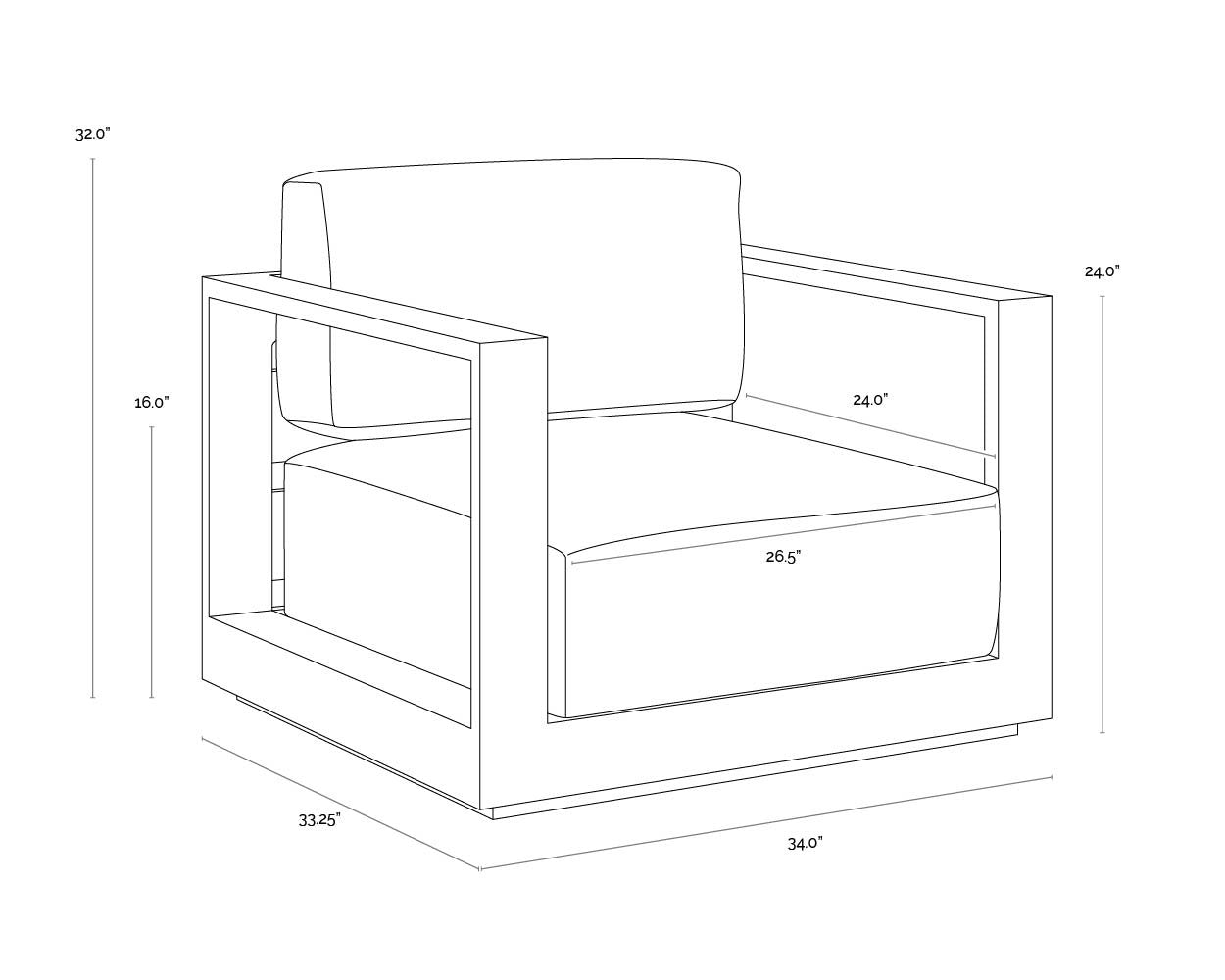 Sunpan Tavira Armchair