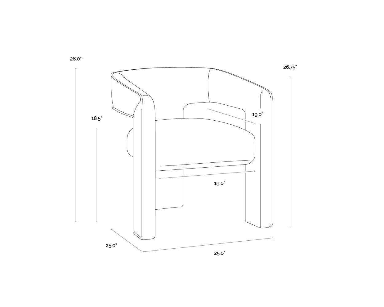 Sunpan Krasner Dining Armchair Rhapsody Sand