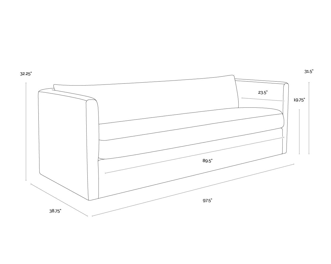 Sunpan Leander Sofa