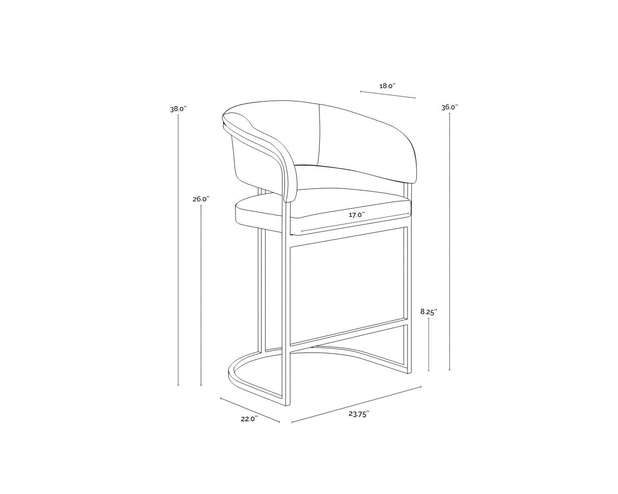 Sunpan Marris Counter Stool