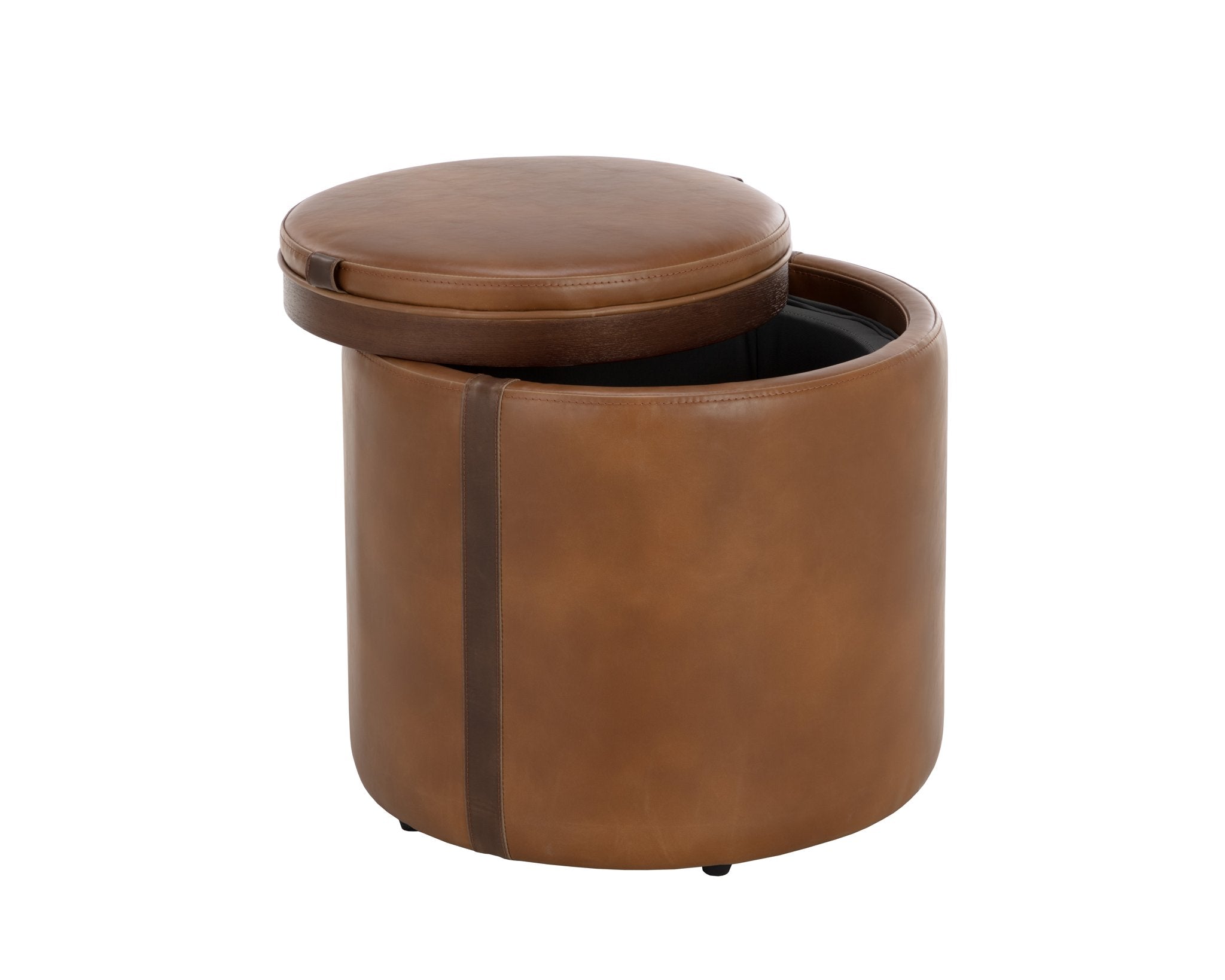 Sunpan Borelli Storage Ottoman Tobacco Tan / Autumn Chestnut