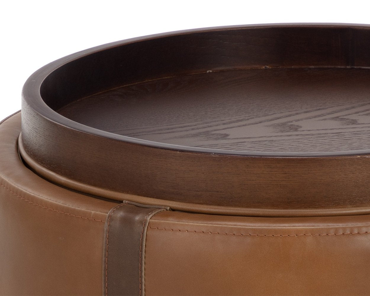 Sunpan Borelli Storage Ottoman Tobacco Tan / Autumn Chestnut