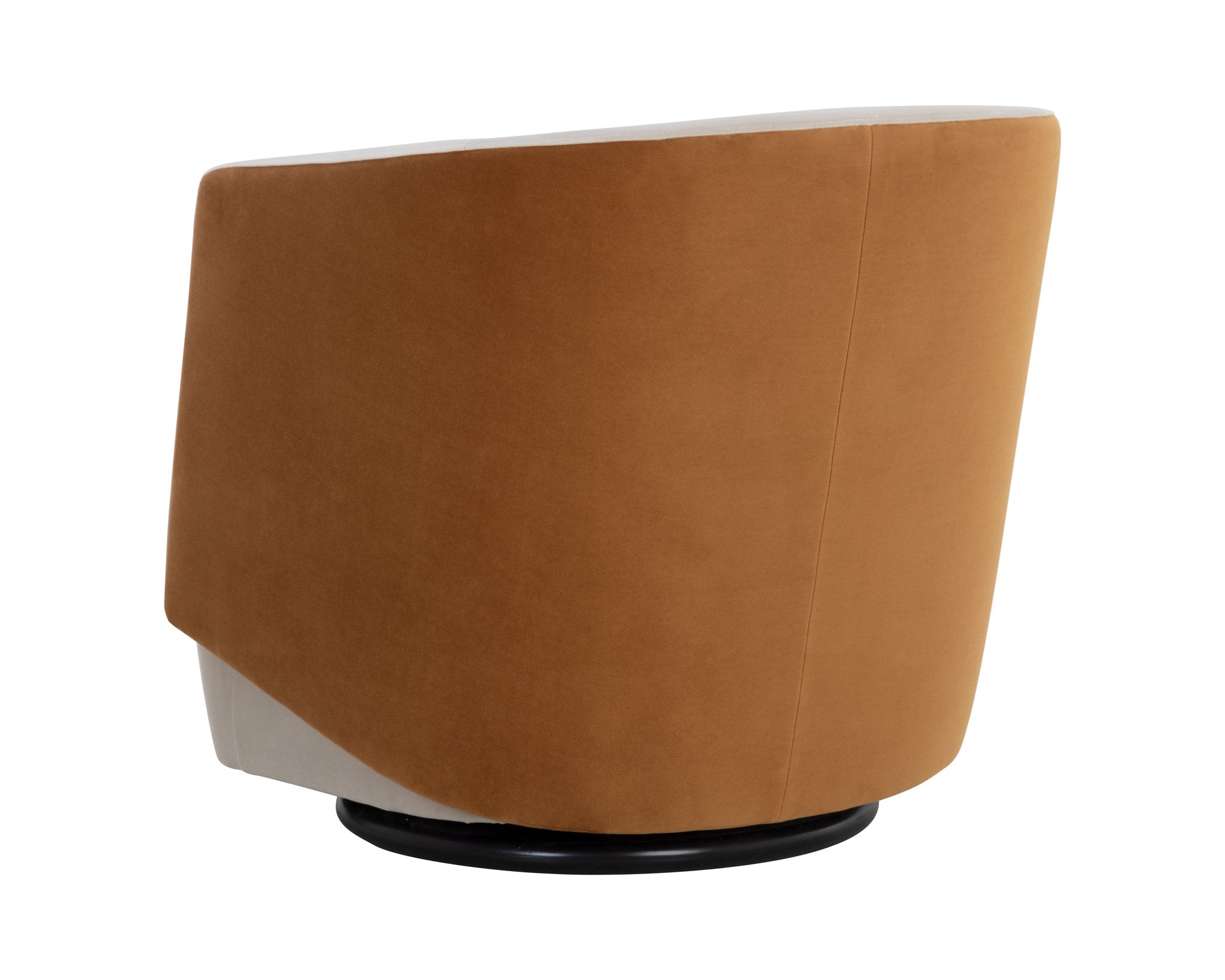 Sunpan Sarina Swivel Lounge Chair Meg Taupe / Meg Gold