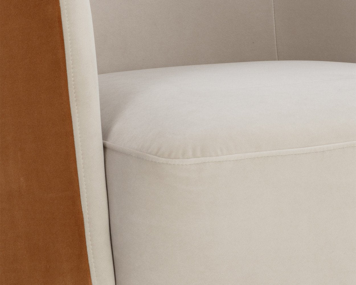 Sunpan Sarina Swivel Lounge Chair Meg Taupe / Meg Gold