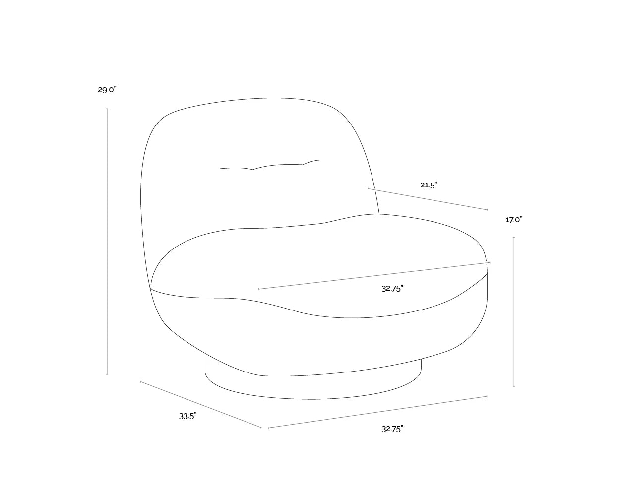 Sunpan Franze Swivel Lounge Chair