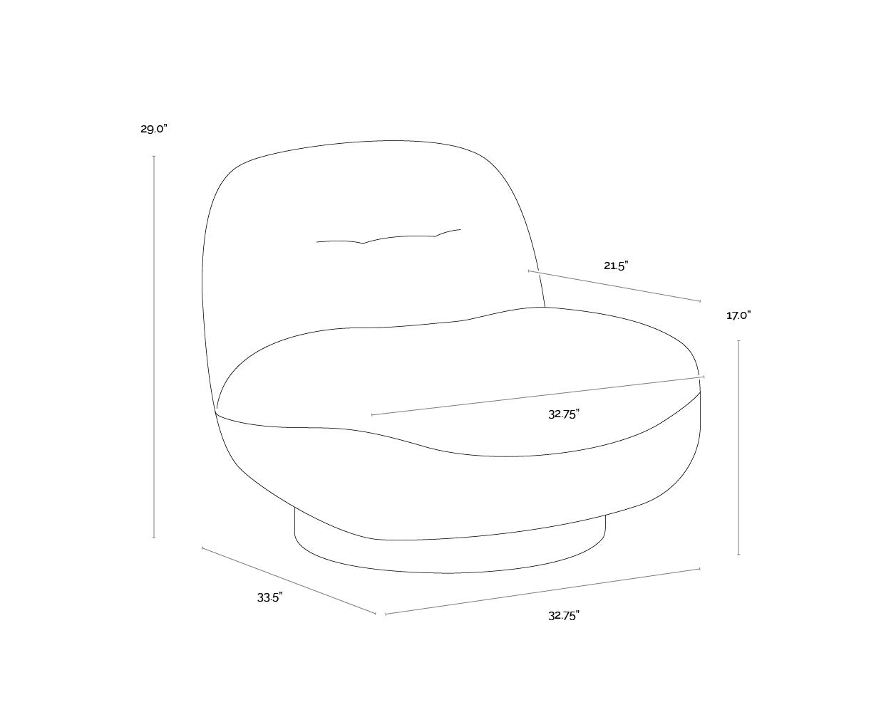 Sunpan Franze Swivel Lounge Chair