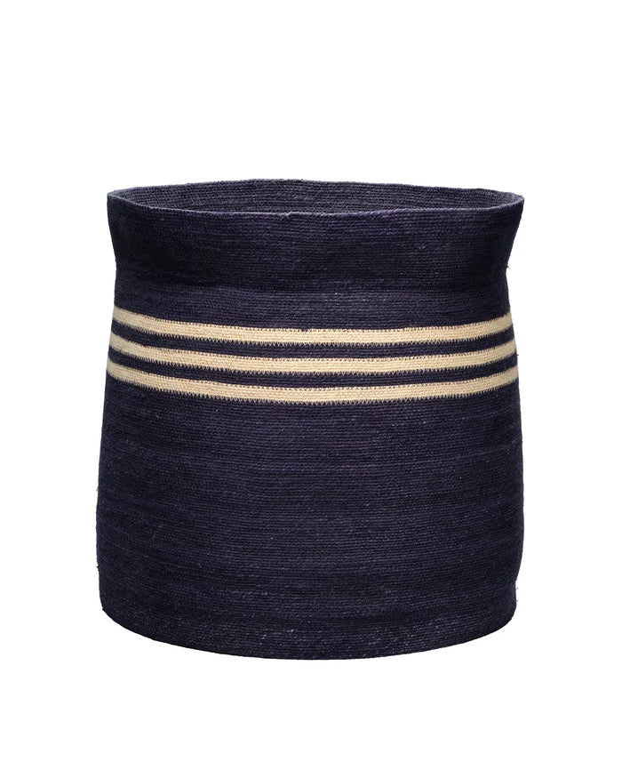 Jamie Young Camden Seagrass Basket, Navy
