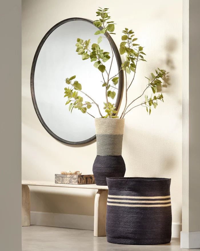 Jamie Young Camden Seagrass Basket, Navy