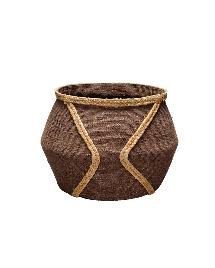 Jamie Young Python Seagrass Basket, Brown