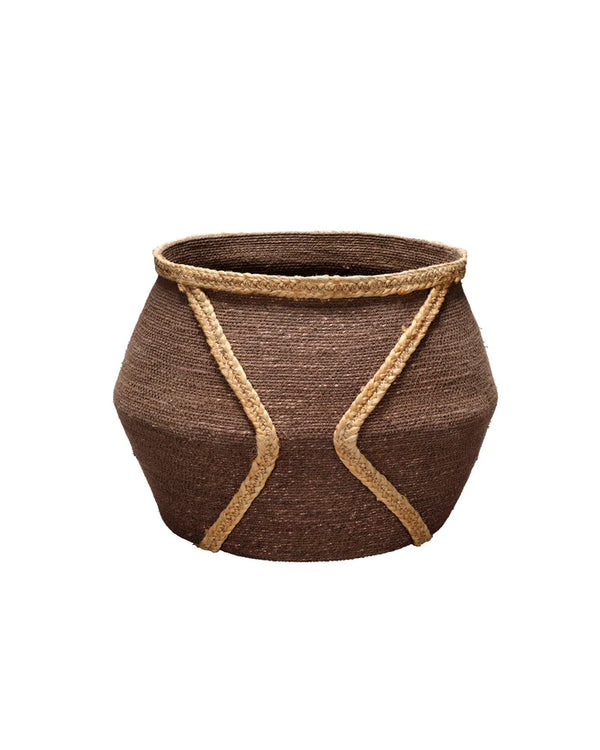 Jamie Young Python Seagrass Basket, Brown