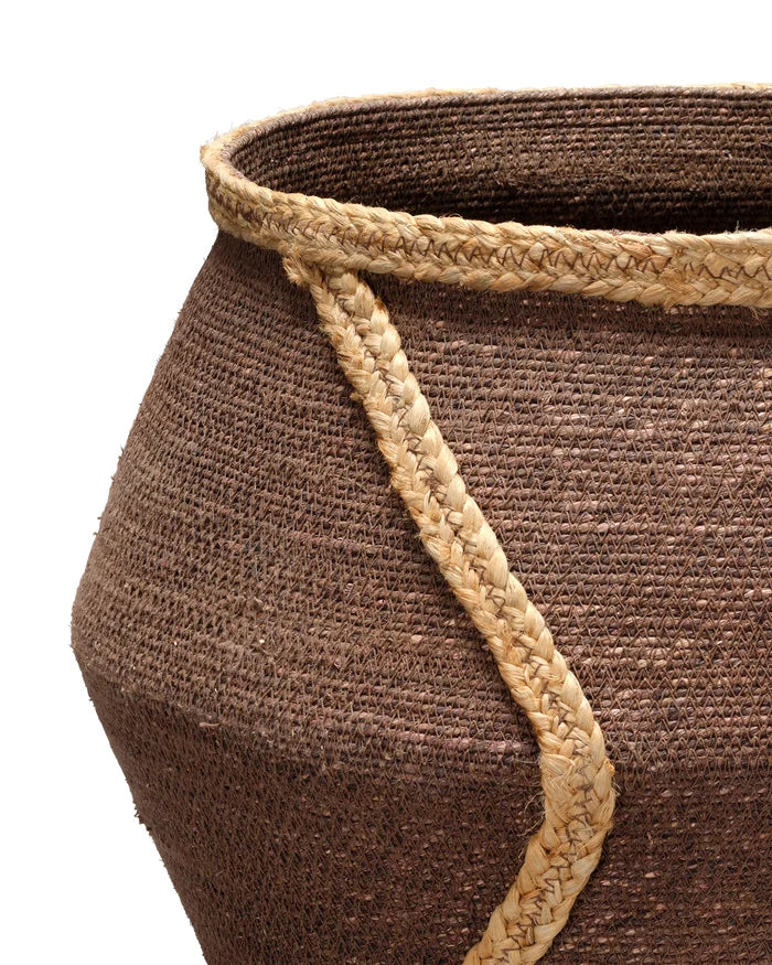 Jamie Young Python Seagrass Basket, Brown