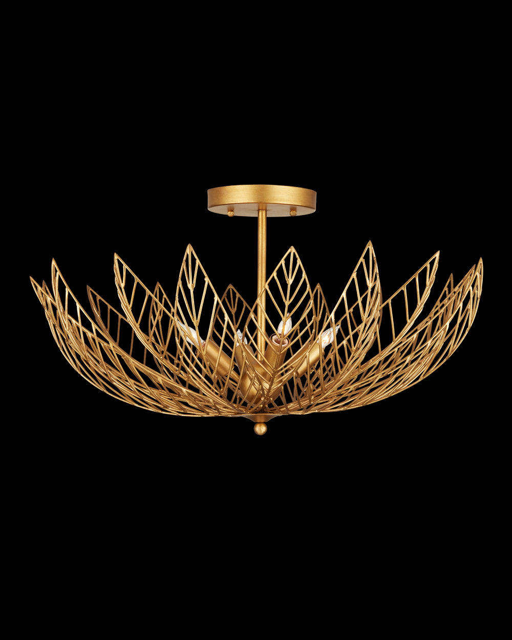 Currey & Company Leaflace Semi Flush Mount