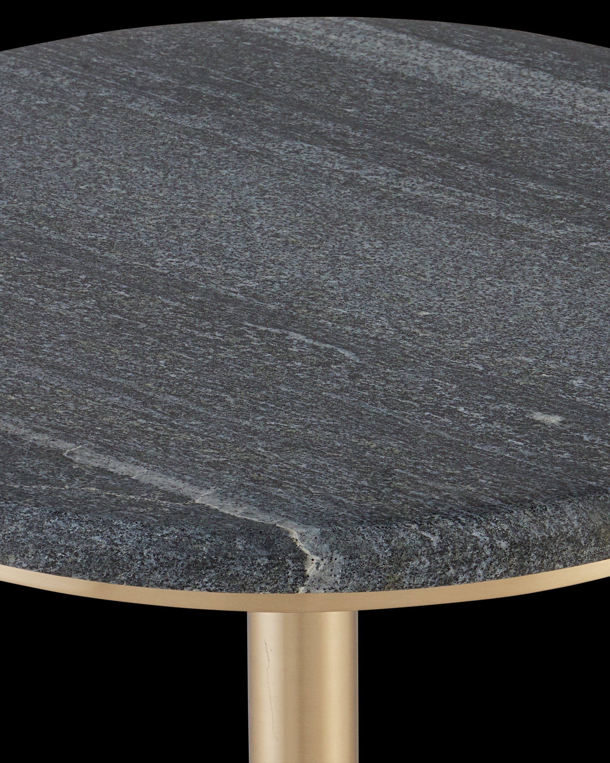 Currey & Company Miles Black Marble Accent Table