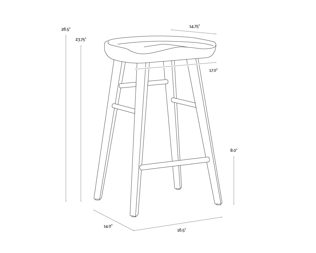 Sunpan Dominic Counter Stool