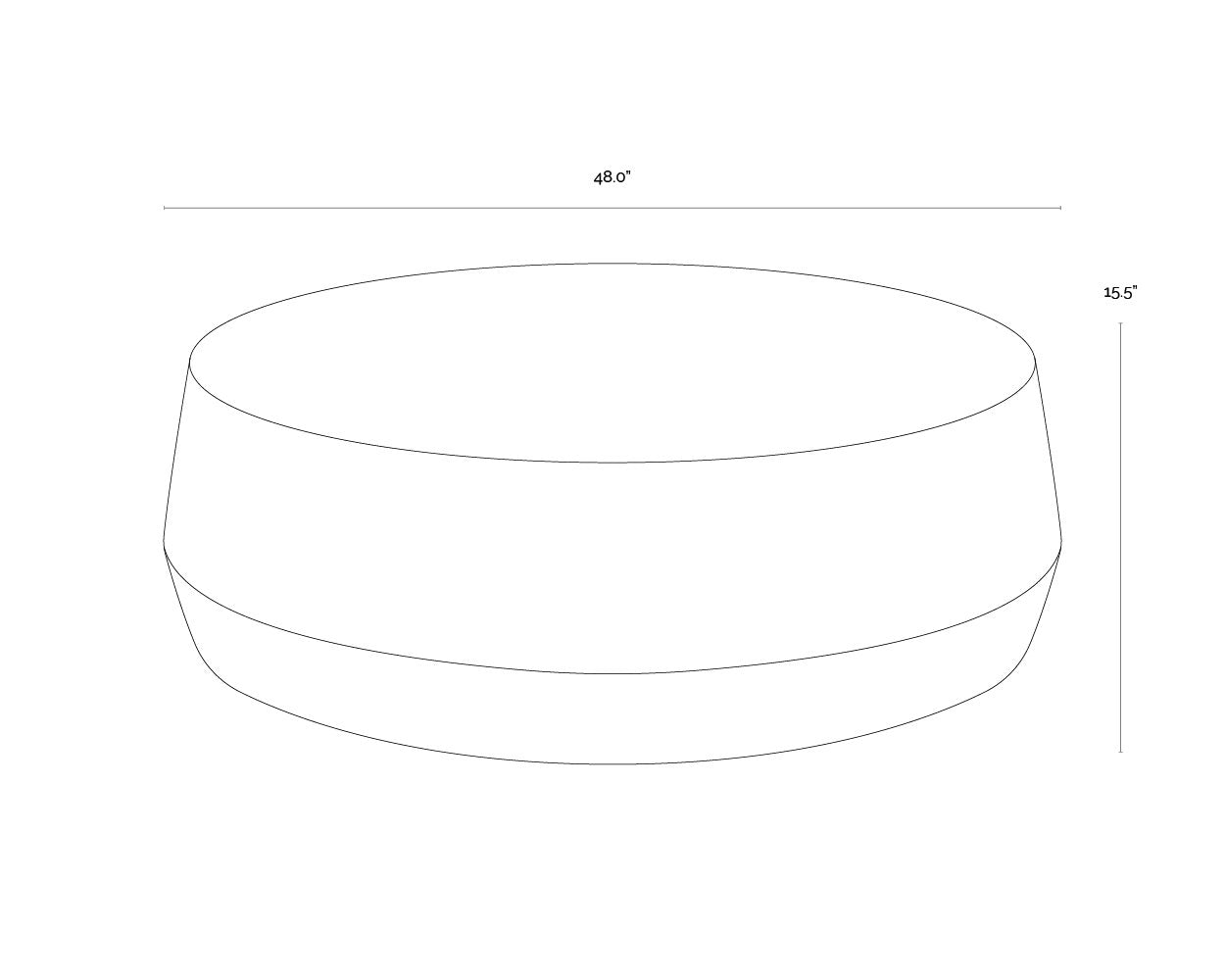 Sunpan Creed Coffee Table Large