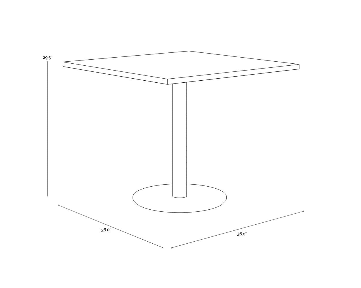 Sunpan Corina Bistro Table 36"