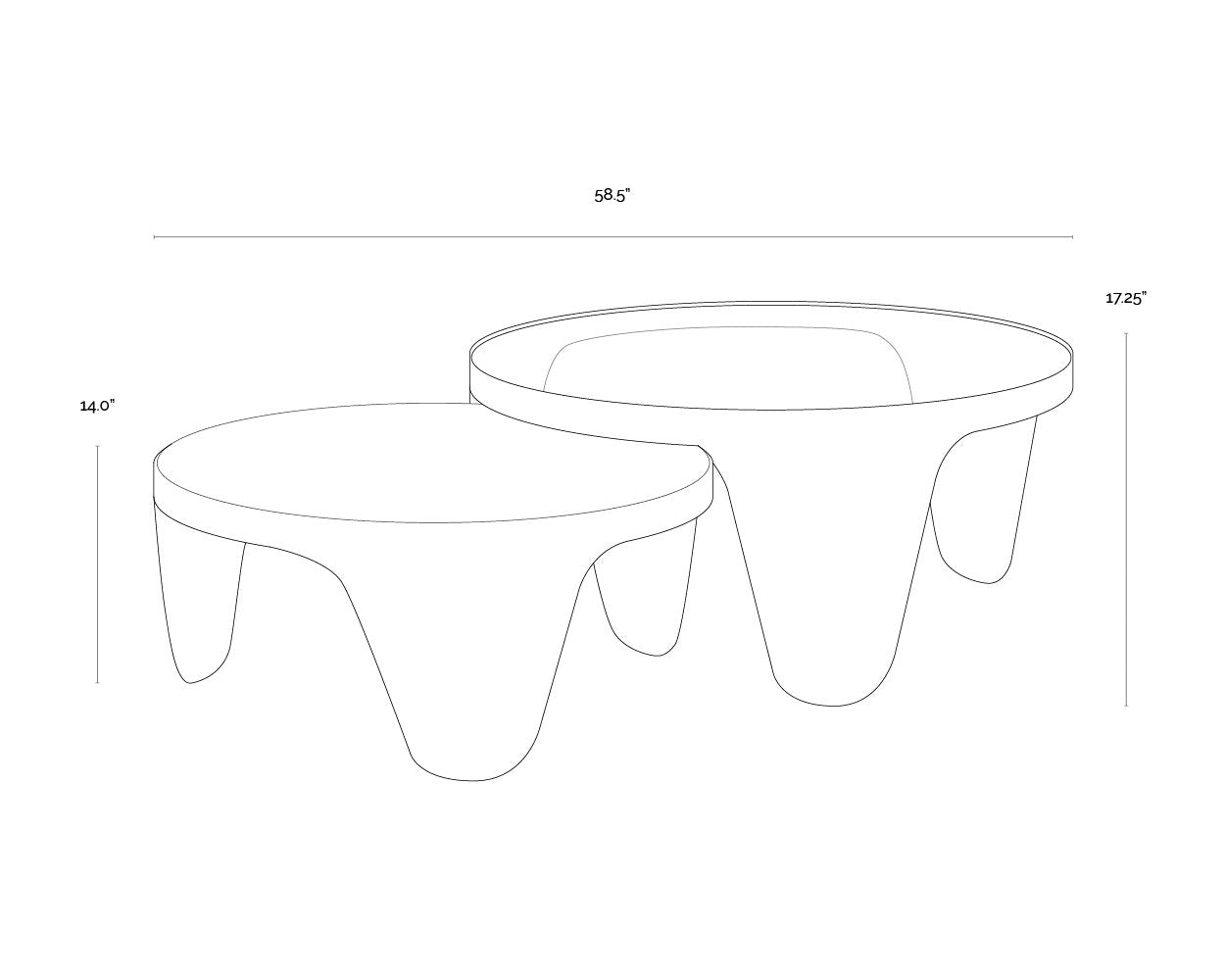 Sunpan Mysaria Nesting Coffee Tables (Set Of 2)